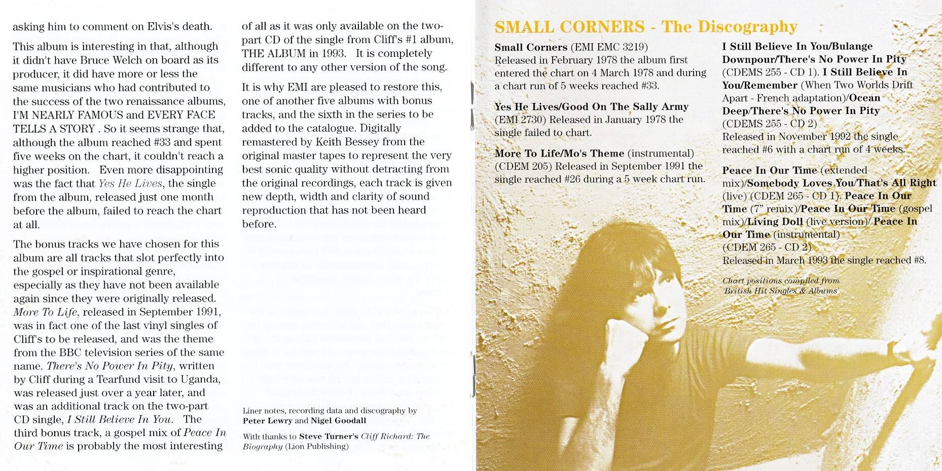 Cliff Richard Small Corners : Booklet 3